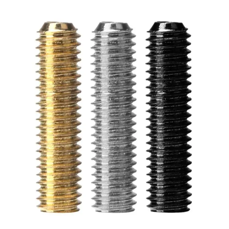 

12pcs/lot METAL Electric Bass Guitar Bridge Saddles Tremolo Bridge Hex Screws for electric tremolo electric guitar bass 3Colors