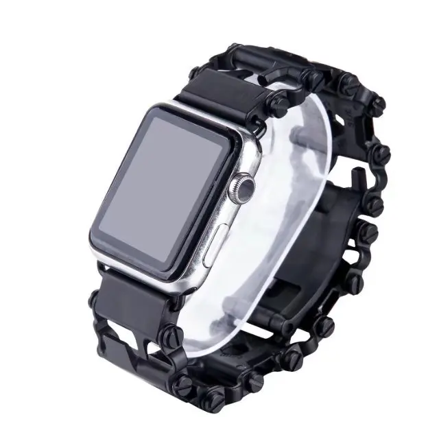 For Apple Watch Series 4 Wrist Bracelet Luxury Metal Mechanical Chain Watch Band Strap For Apple Watch Series 1 2 3 38mm-42mm