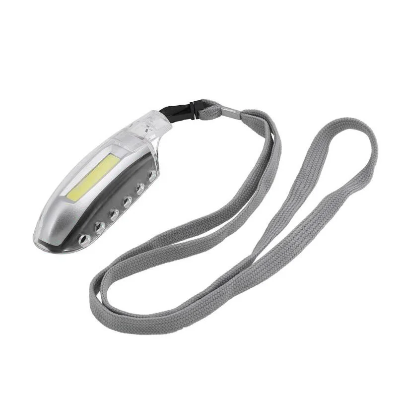 

2 in 1 Mini COB LED Keychain Flashlight Portable Torch Key Chain Emergency Camping Lamp Backpack Light With Whistle 3 Modes