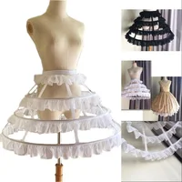 Elegant Women's Petticoat Crinoline Birdcage Cosplay Underskirt Sweet Tutu 3 Hoop Skirt For Wedding Adjustable For Girl