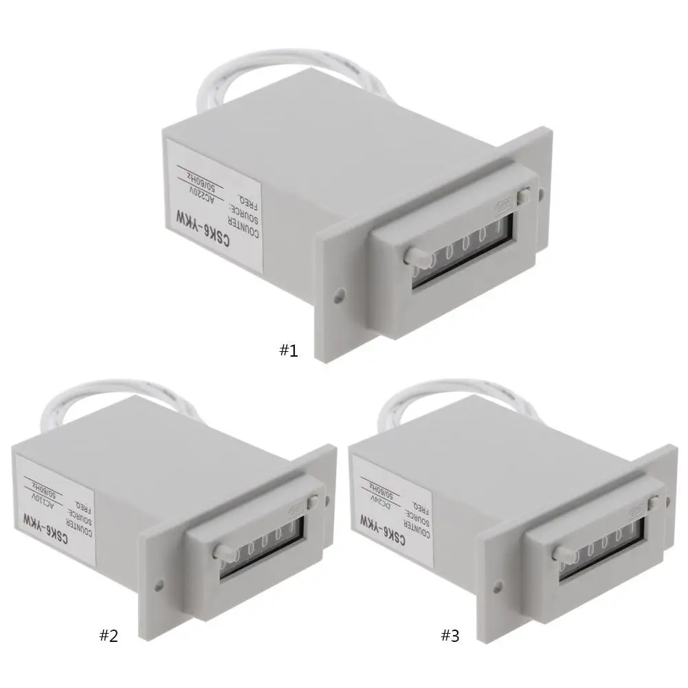 CSK6 YKW 6 значный Электромагнитный импульсный счетчик AC110V/AC220V/DC24V Горячее