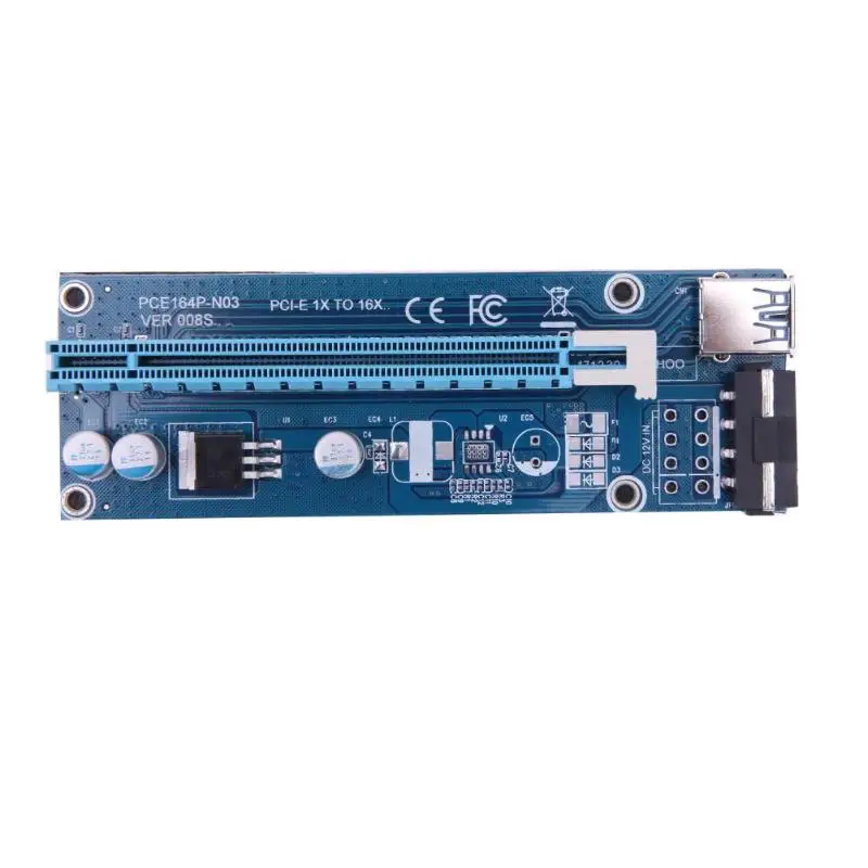 Пятая 40 см PCI Express 1X к 16X переходная карта расширитель адаптер с USB 3 0 кабель + 15Pin SATA