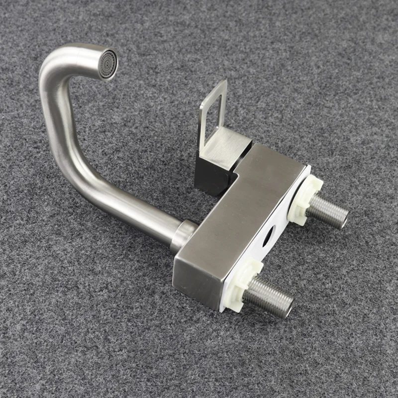 

Dual Hole Single Handle Bathroom Sink Faucet Cold Hot Water Tap Mixer 32.5*18cm