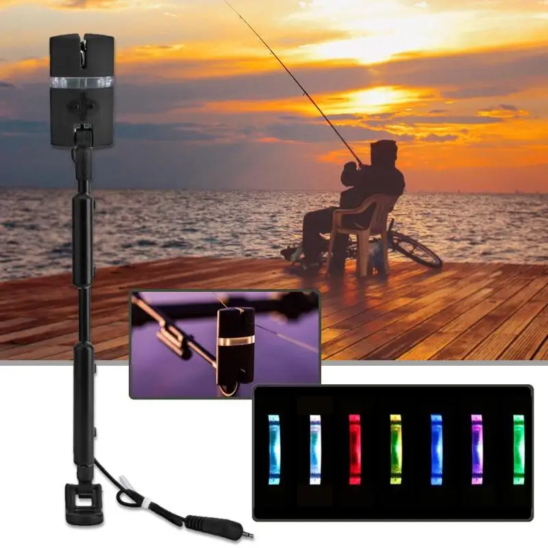

1pcs Carp Fishing Alarm Swingers 7 Color LED Illuminated Bite Indicators Carp Fishing Bite Alarm Swinger Hanger Fishing Tackle