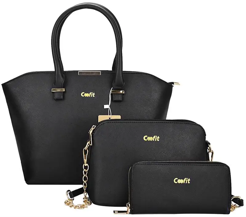 

3 PCs Women Handbags Luxury PU Leather Composite Bags For Female Messenger Crossbody Shoulder Bag Handbag Clutch Wallet