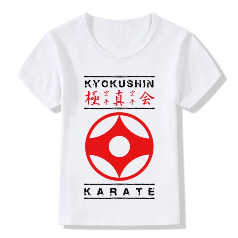 Kyokushin Karate Kanji и символ дизайн детская футболка для мальчиков девочек повседневные