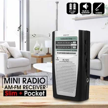 Портативное мини-радио AM FM телескопическая антенна мировые полосы стерео приемник зажим радио Поддержка 3,5 мм наушники для улицы