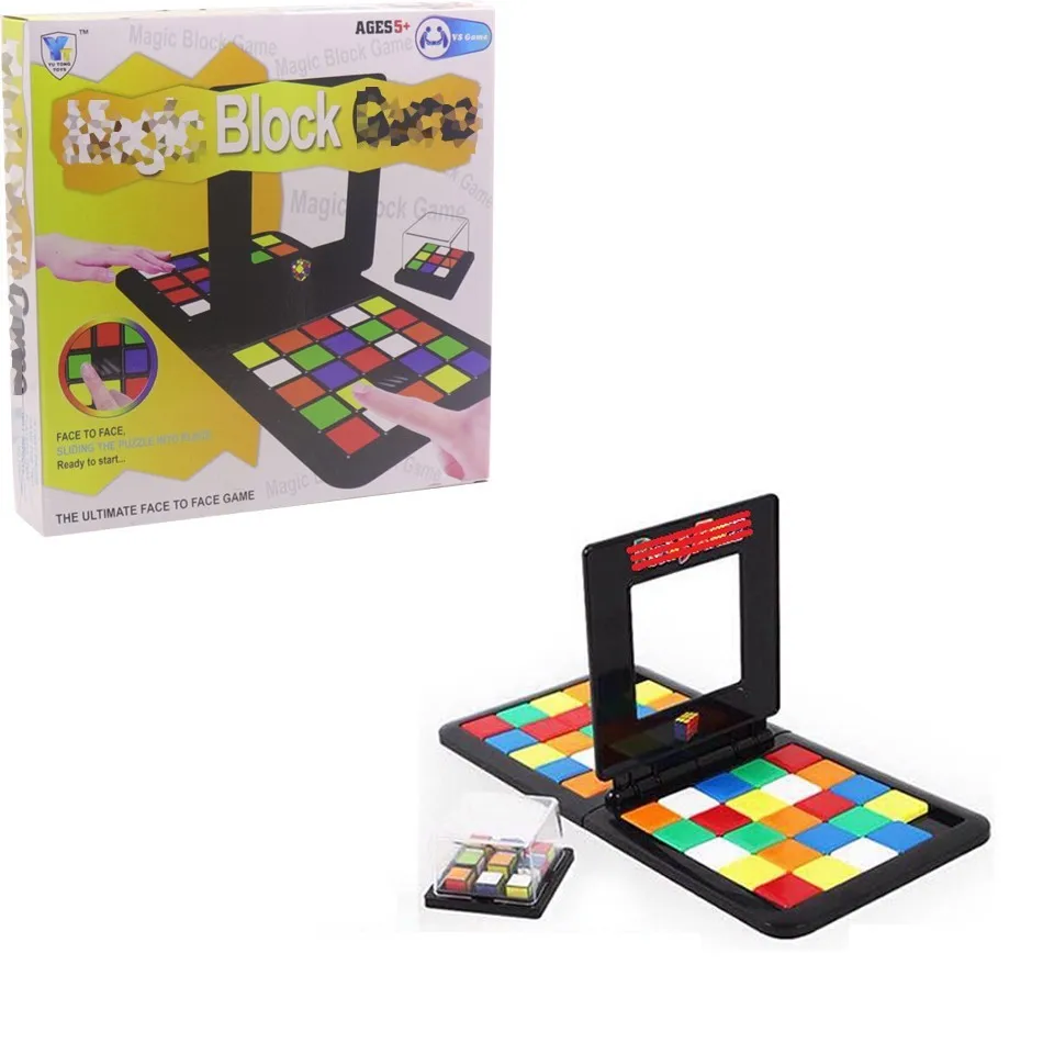 

Magic Block Game Race Board Game Magic Cube Education Parent-child Activity Board For Kids Funny Family Party Game Birthday Gift