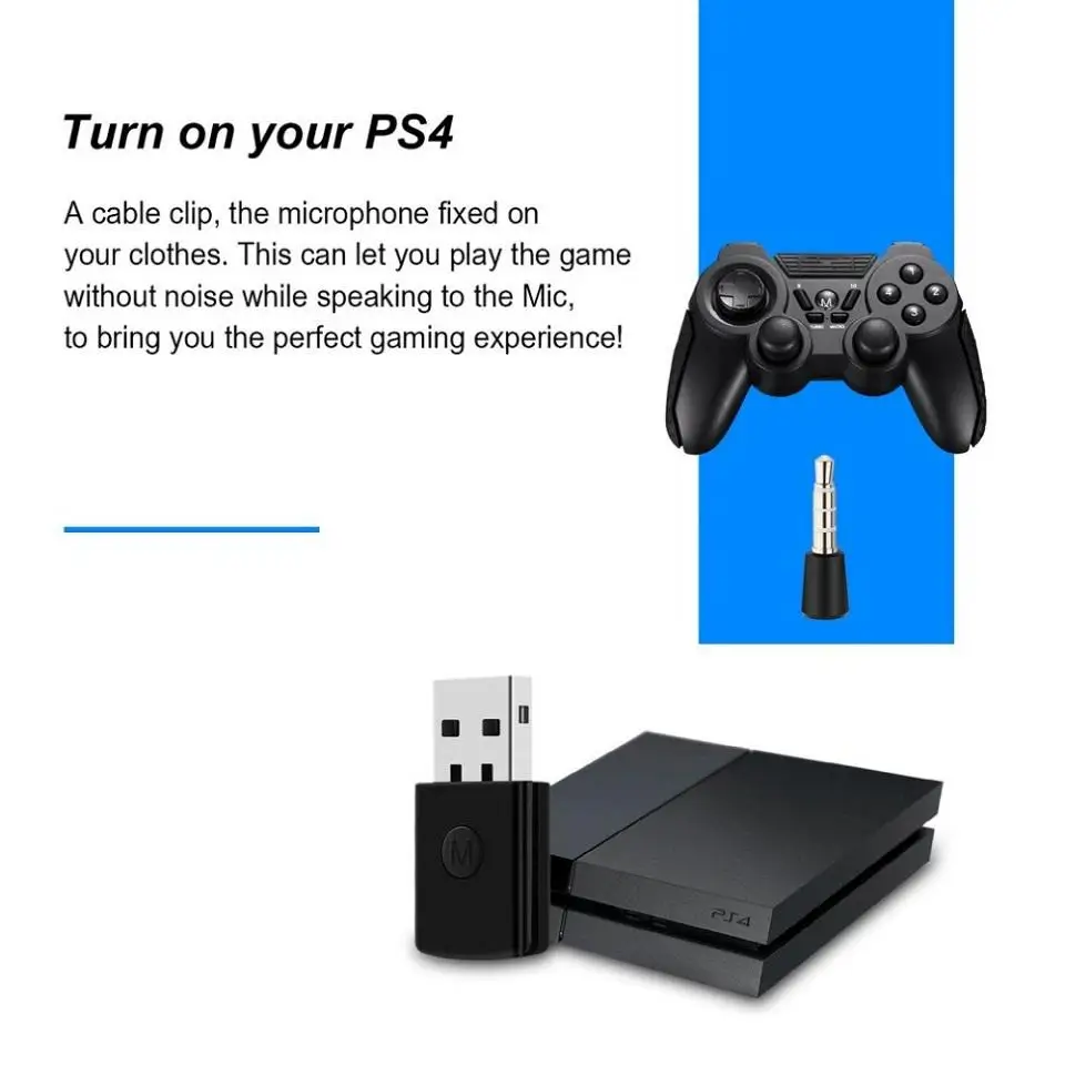 

3.5mm Bluetooth 4.0 EDR USB Bluetooth Dongle Wireless USB Receiver Adapter for Sony PS4 Controller Gamepad Bluetooth Headsets