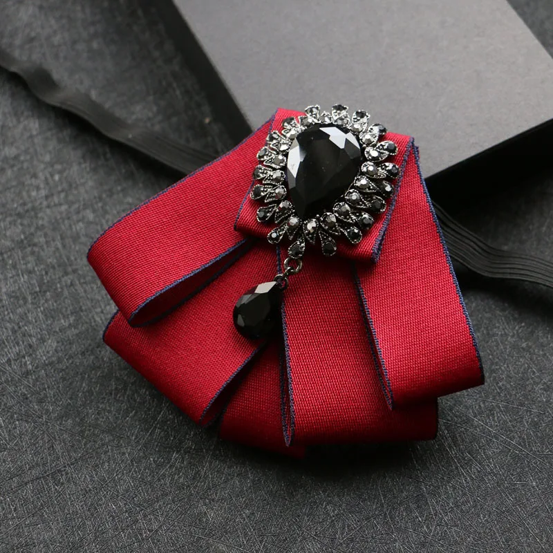 

New diamond men's bow tie wedding groom groomsmen dress Korean version of the tide male bow tie British collar flower