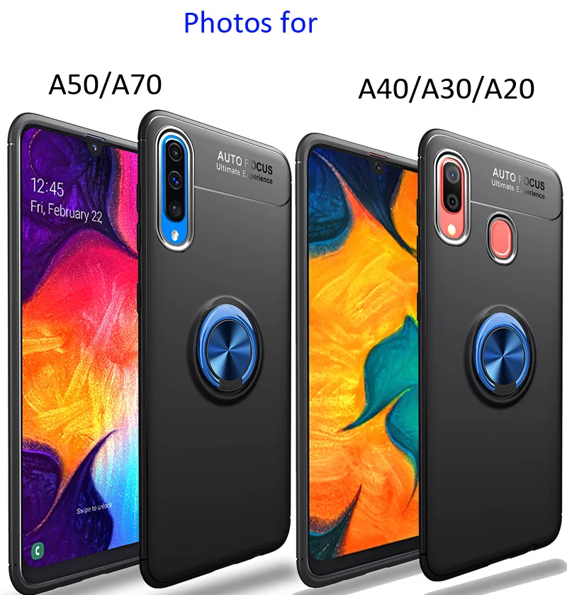 Автомобильный Магнитный чехол для samsung Galaxy A70 A50 A30 A40 A20 A10 кольцо пальцевый