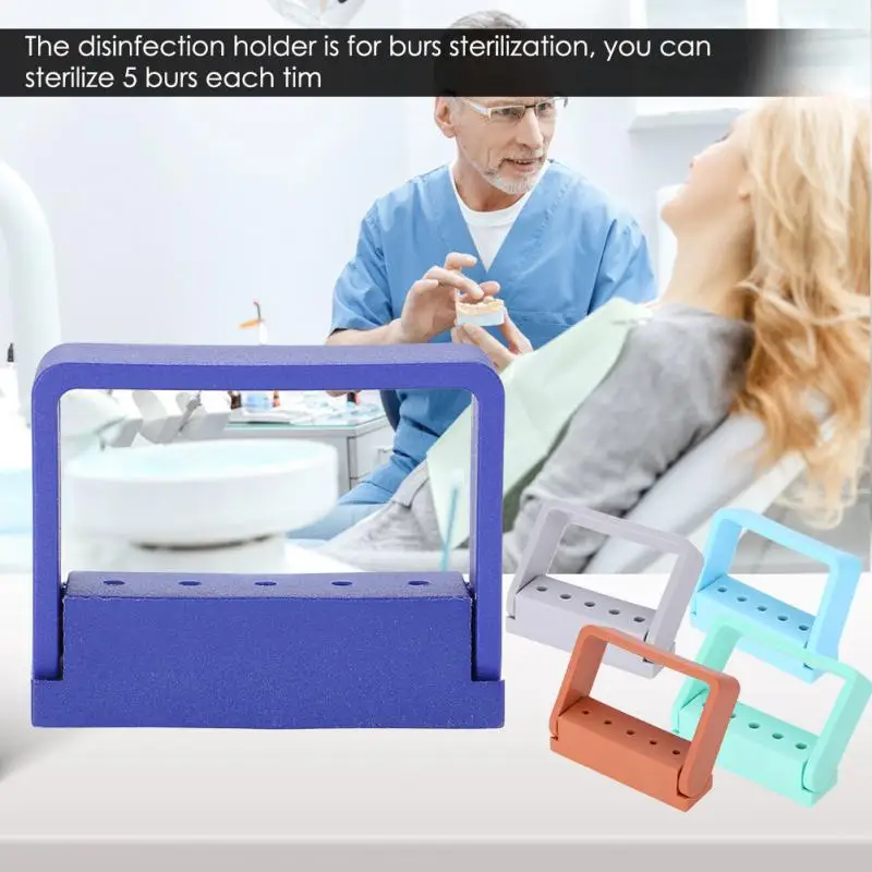 5 Colors 5 Holes Dental Disinfection Box Autoclave Sterilization Case