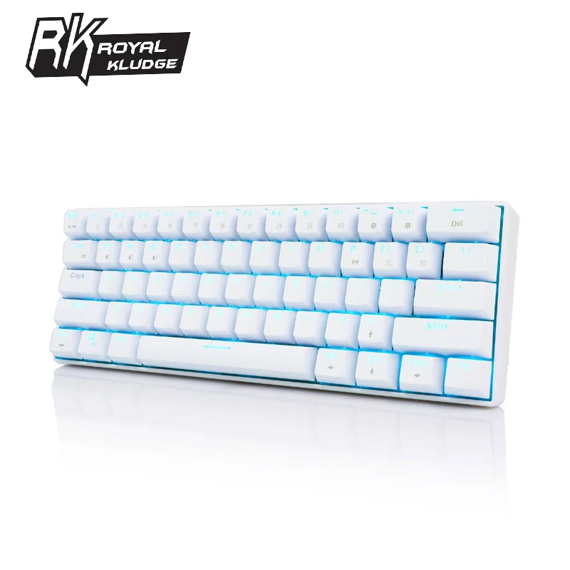 Beste Royal Kludge RK61 Ergonomisch Toetsenbord Bluetooth Dual Mode 60% RGB Licht Mechanische Gaming Keyboardfor Laptop Tablet