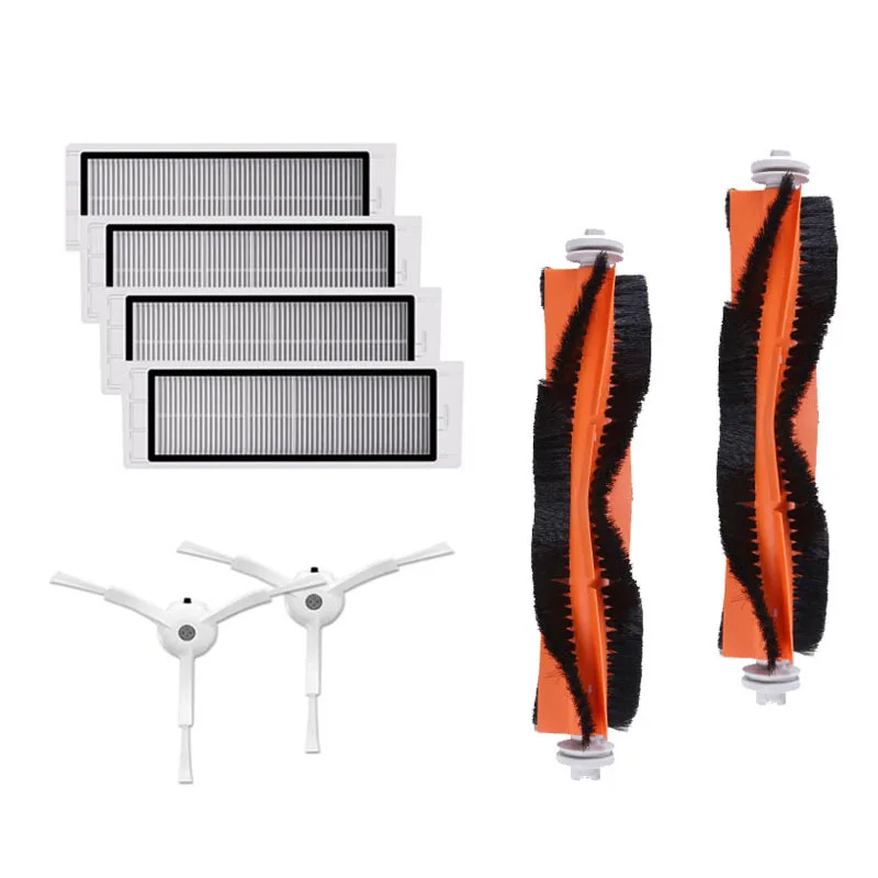 

8 pcs/lotSuitable for Xiaomi Roborock Robot S50 S51 Vacuum Cleaner Spare Parts Kits filter Side Brush Roll Brush