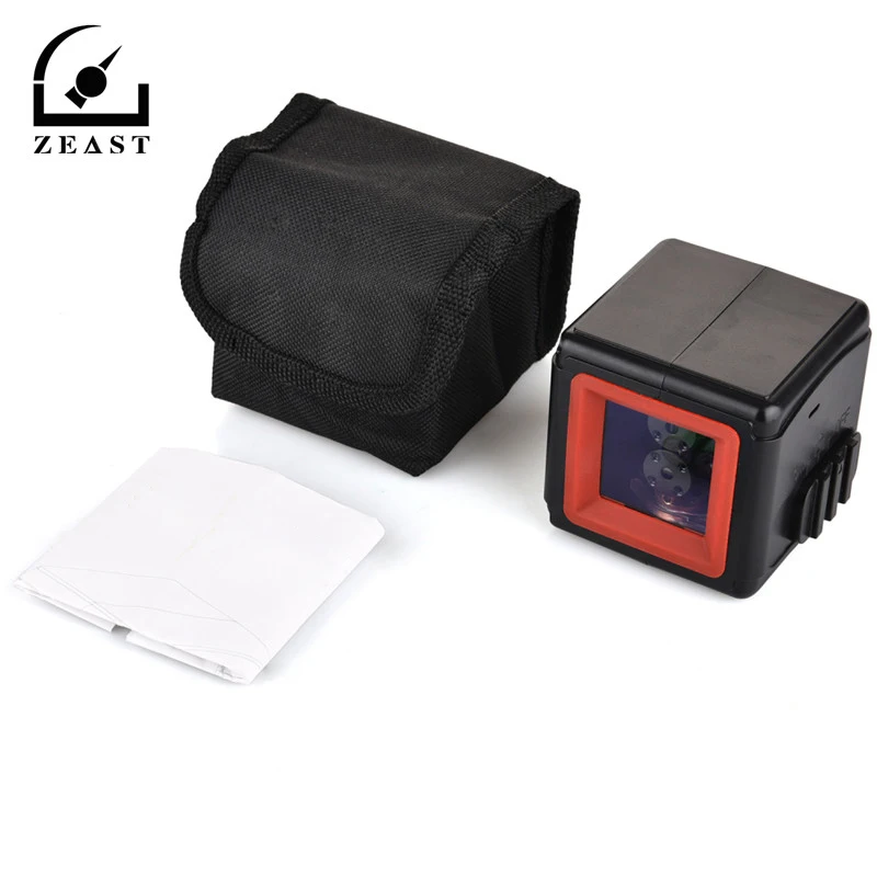 

Portable Red Light 2 Line 1 Point Cube Laser Level Cross-line Laser With Self-leveling Inclination And Level Lock Function