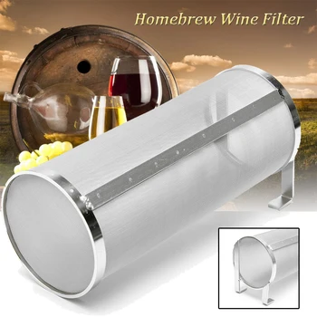 

304 Stainless Steel Hop Spider Strainer Home brew Beer Pellet Hop Filter 100x255mm Reusable 400 Micron Filtering for Brew Kettle