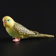 Пластиковая Реалистичная птица МОДЕЛЬ животные фигурки героев-Budgerigar Craft подарки