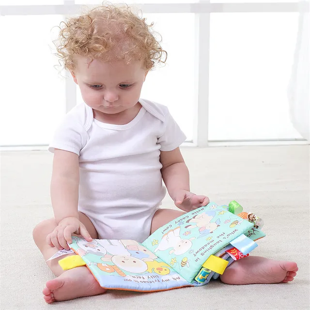 Kids Cloth Books Animal Style Monkey Owl Dog Newborn Baby Toys Learning Educational Cute Infant Baby Fabric Book Ratteles игрушк 2