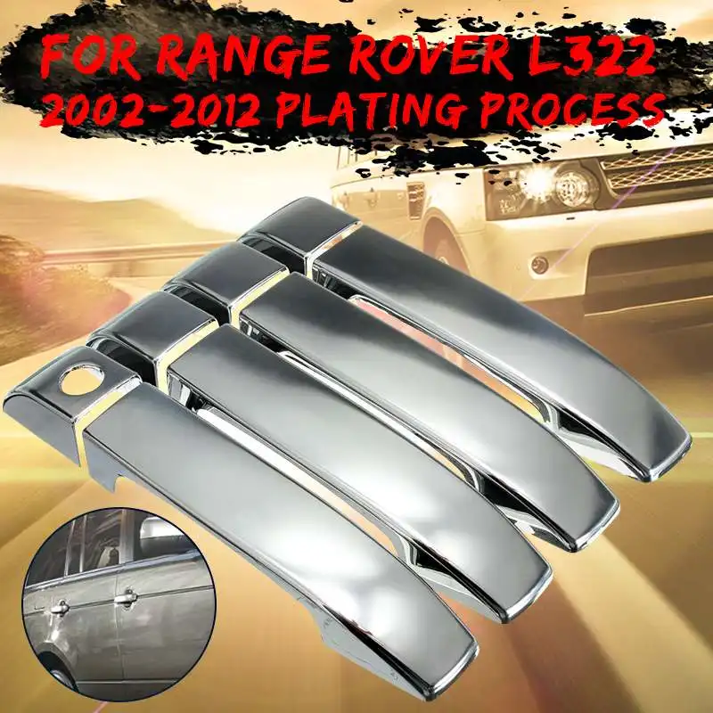 

CAR Door Handle Covers Set For Land Rover Range Rover 2002 2003 2004 2005 2006 2007 2008 2009 2010 2011 2012 Silver Chromed