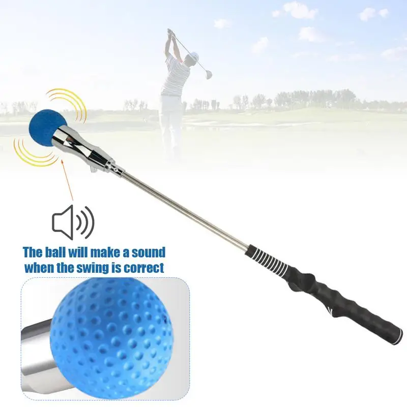 Golf Swing Trainer with Vocal Ball Head Golf Training Aid Correction for Strength and Tempo Training Golf Club Equipment