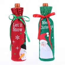 

13 Types Christmas Wine Bottle Cover New Year Gift Bag Holder Christmas Decoration For Home Party Dinner Table Decor