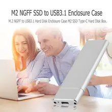 1 шт. USB 3,1 для M.2 NGFF жесткий диск SSD Внешний корпус чехол корпуса переносного жесткого диска адаптер для m2 SSD SATA USB 3,1 2230/2242/2260/2280