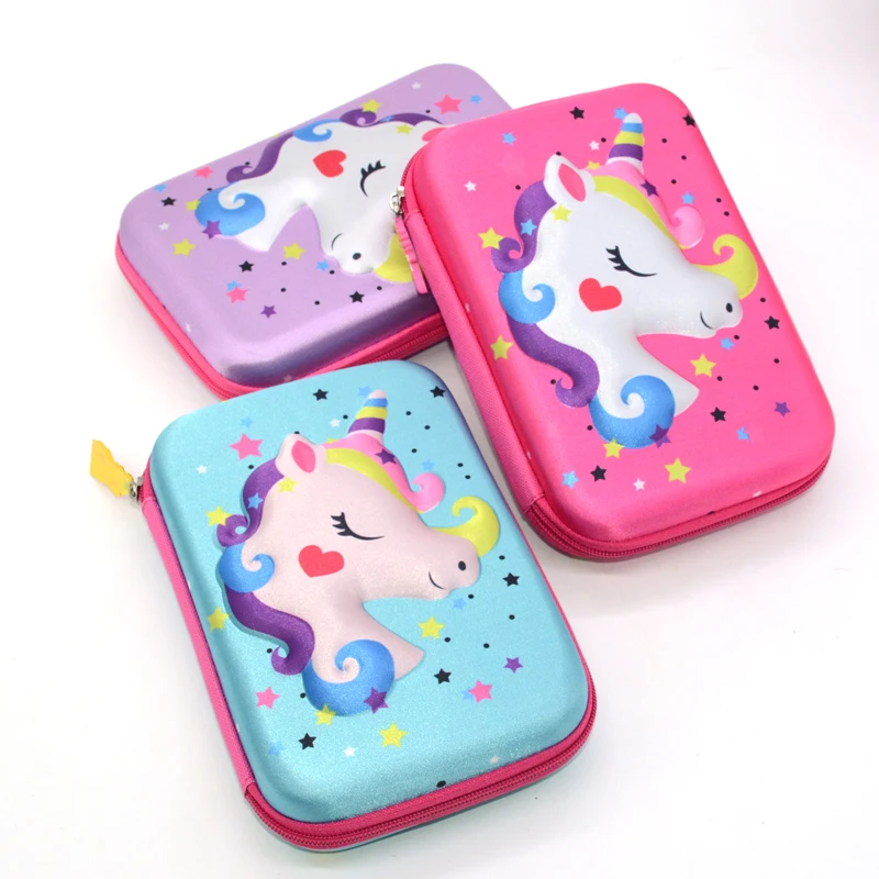 

unicorn pencil case car school estuche escolar Kawaii estojo escolar menina EVA pencilcase kalem kutusu box stationery