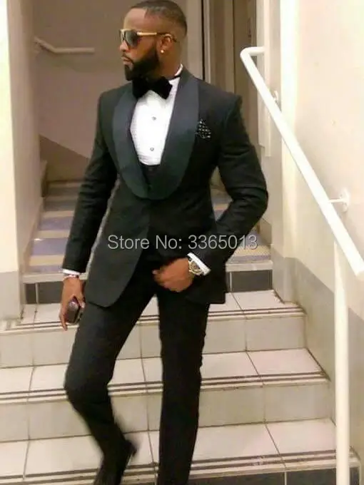 Costume Mariage Homme 2019 Designers Latest Coat Pant Designs Formal Black 3 Piece Men Suit Slim Fit Wedding Dress Groom | Мужская
