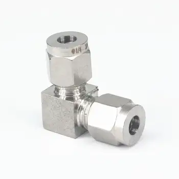 

Elbow 304 Stainless steel Fit 1/4" OD Tube Coupler Adapter Connector Compression fitting For Tubing