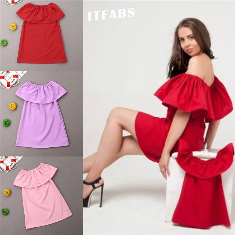 

2019 NEW Family Dress Mother and Daughter Matching Girls Clothes Princess Dresses mom dress kids child outfits mum sister baby