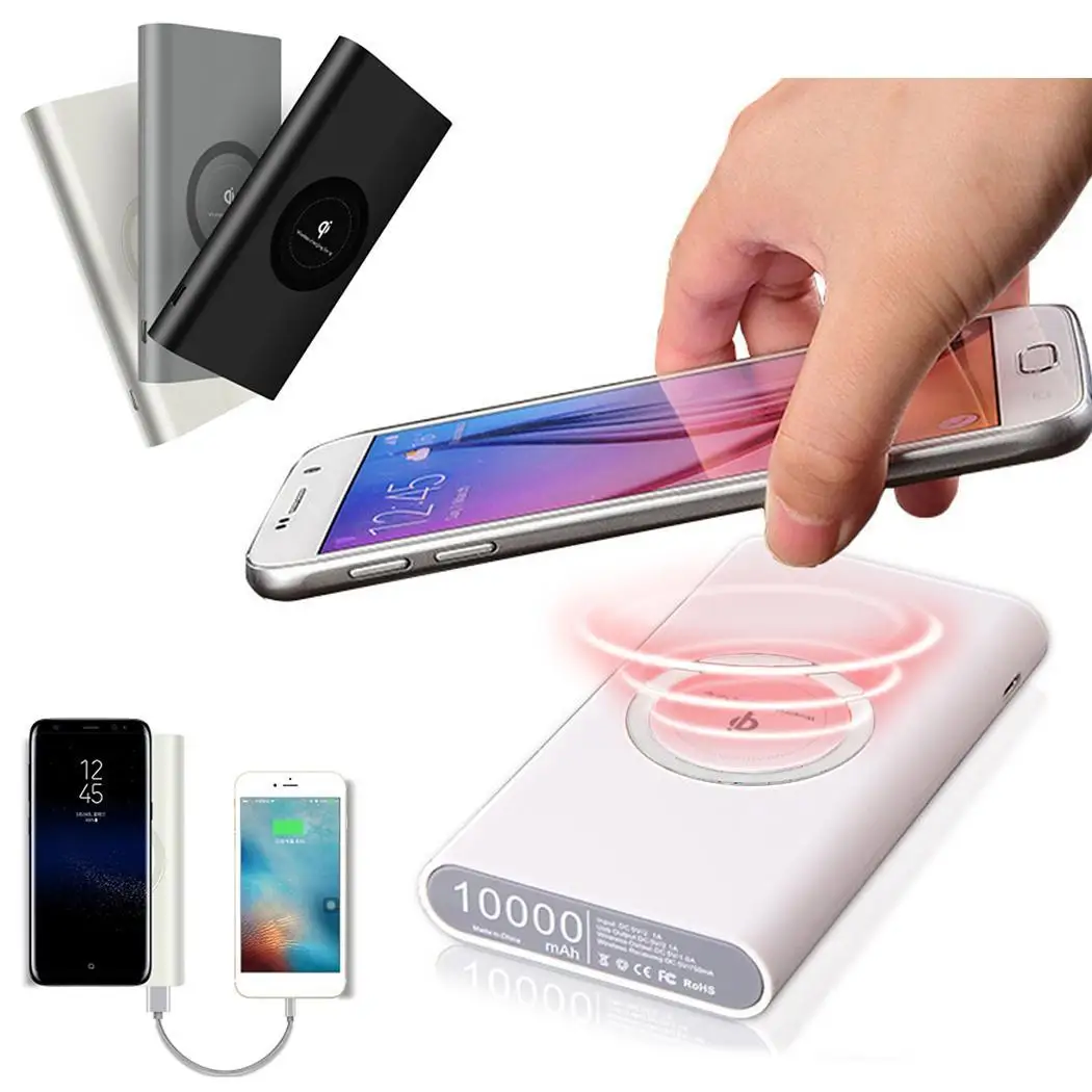 Portable 10000mah External Wireless Battery Power Bank for phone Charger Quick charge Portable 10000mah External Wireless Battery Power Bank for phone Charger Quick charge