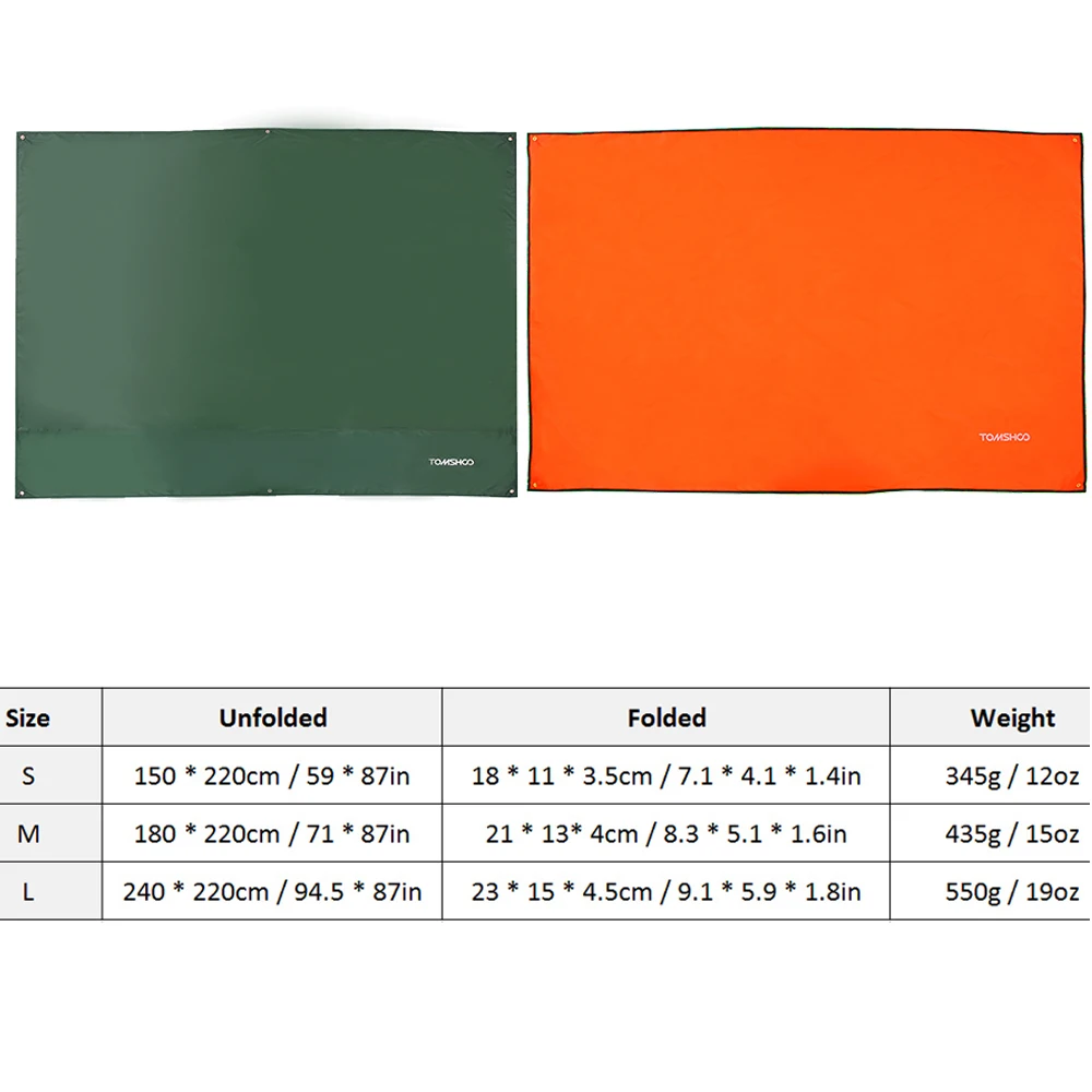 التخليص!!! TOMSHOO في الهواء الطلق للماء خيمة قماش القنب الشمس المأوى لوح أرضي التخييم حصيرة فراش مظلة المشي فراش للتنزه