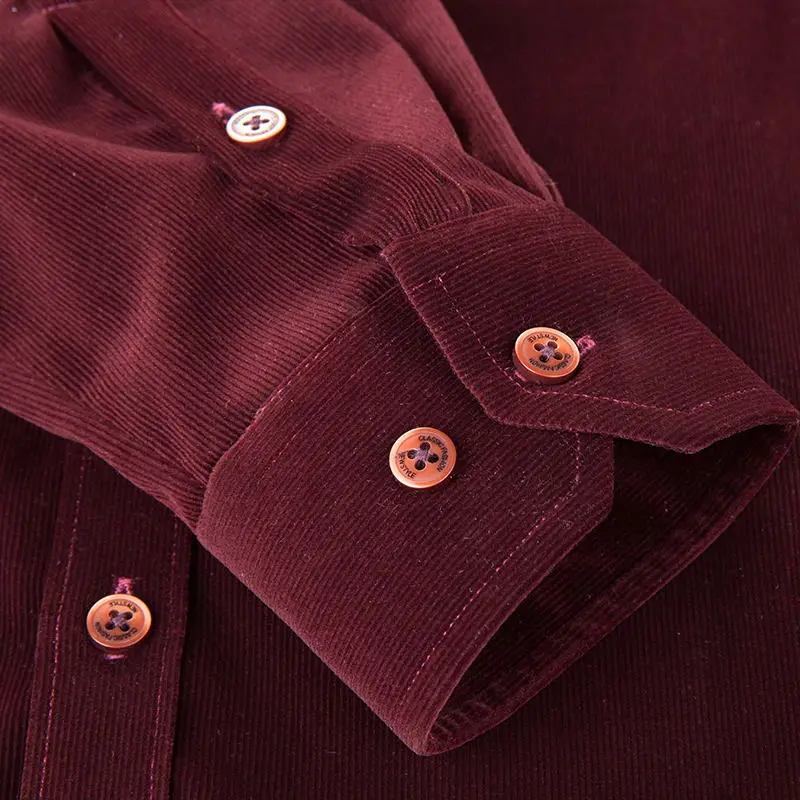 Preise Frühling Herbst 2019 Männer Innen Shirt Thermische Cord Langarm Business Kleid Chemise Bluse Casual Kleidung Vintage Hemd Männlich