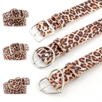 

Leopard Belts Printed Dress Strap Waist Belt Fashion Adjustable Decoration Waistband Sexy Round Fashion Pants Waist Belts