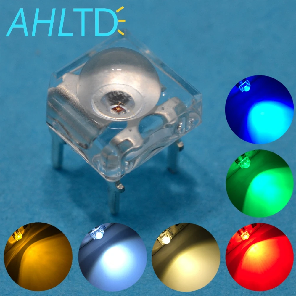 

1000pcs F5 5mm Red Green Blue White Yellow Dome Flux Water Clear Piranha 1.9~3.4V Led Car Lamps Light Emitting Diodes Led Bulb