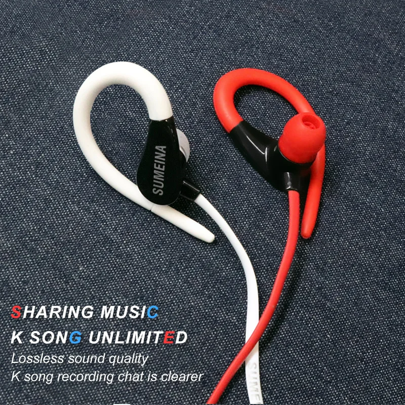Wired earphone With Microphone Sport Headphone 3.5mm Universal For Android iphone Xiaomi Headset Portable Neckband Not Bluetooth