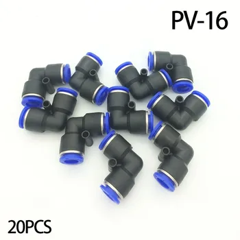 

Free shipping 20pcs/lot PV-16 right angle plastic bent TRUMPF pneumatic quick coupling pneumatic connector