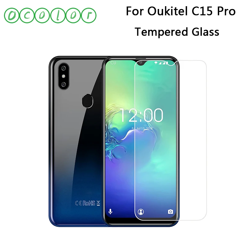 Ocolor для Oukitel C15 Pro закаленное стекло защита экрана стальная пленка замена