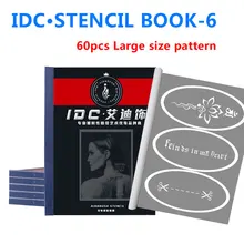 60 дизайнов 20 листов полый цветок хна Татуировка для тела Трафаретный временный DIY Рисование пастой шаблон руки назад макияж-6