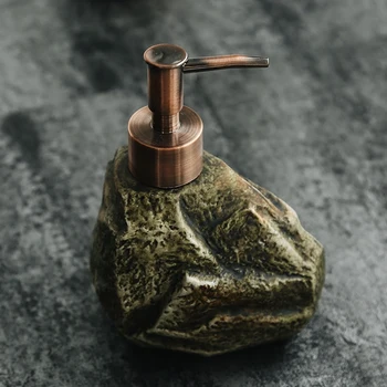 

Ceramic Vintage Stone Shampoo Bottle Hand Sanitizer Body Lotion Liquid Soap Dispenser Lotion Bottle Portable Soap Dispensers