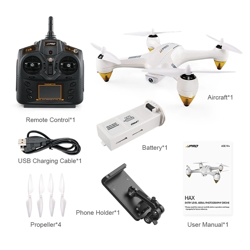 JJRC JJPRO X3 HAX Brushless Double GPS WIFI FPV w/ 1080P HD Camera RC Drone Quadcopter Toy RTF VS EX1 Hubsan H501S H502E