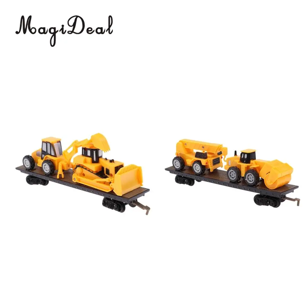 2x HO Scale Railroad Train Cargo Freight Wagon Model Railway Scenery Layout