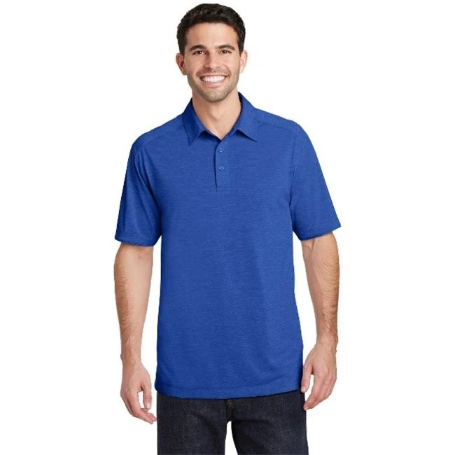 Порт Authority K574 Digi Heather Performance Polo True Royal Blue-маленький |