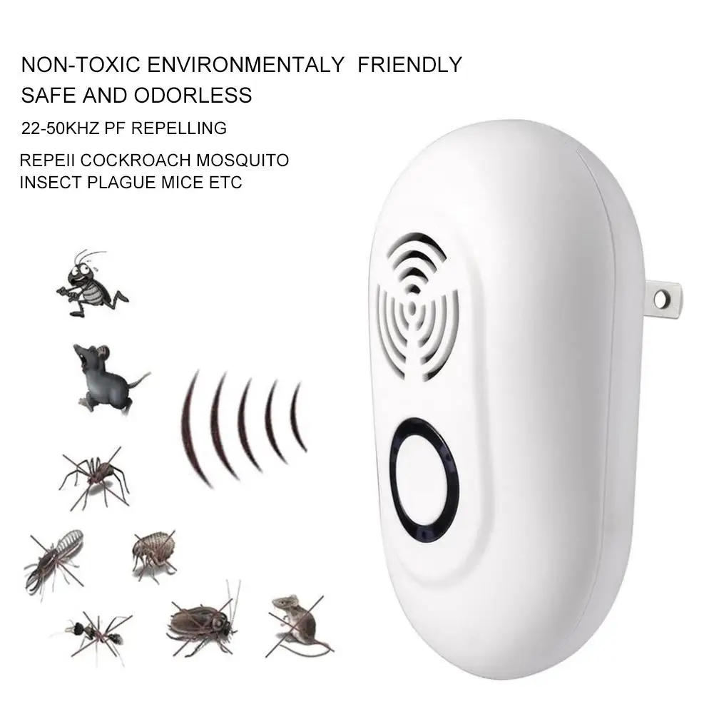 

2 Ultrasonic Insect Repellers Electronic Repellent Device Ant Cockroach Spiders Mice Rodents Insects Insect Repeller No Danger
