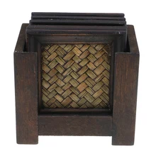 6 шт. Tai дизайн Винтажный деревянный чайный стаканчик подставка для напитков w/подставка для чайных ковриков# B