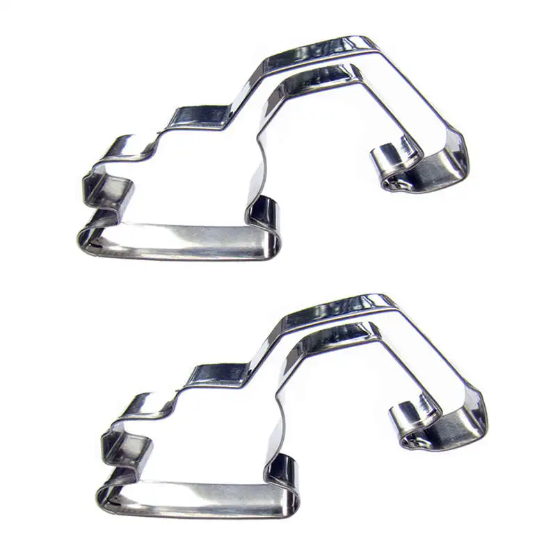 

Excavators shape 2 piece biscuit cutting molds, baking tools, cake decorating soft candy tools.