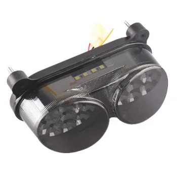 

For Kawasaki Ninja ZX9R 1998-2003 1999 2000 2001 2002 Integrated LED Turn Signals Tail Light Smoke