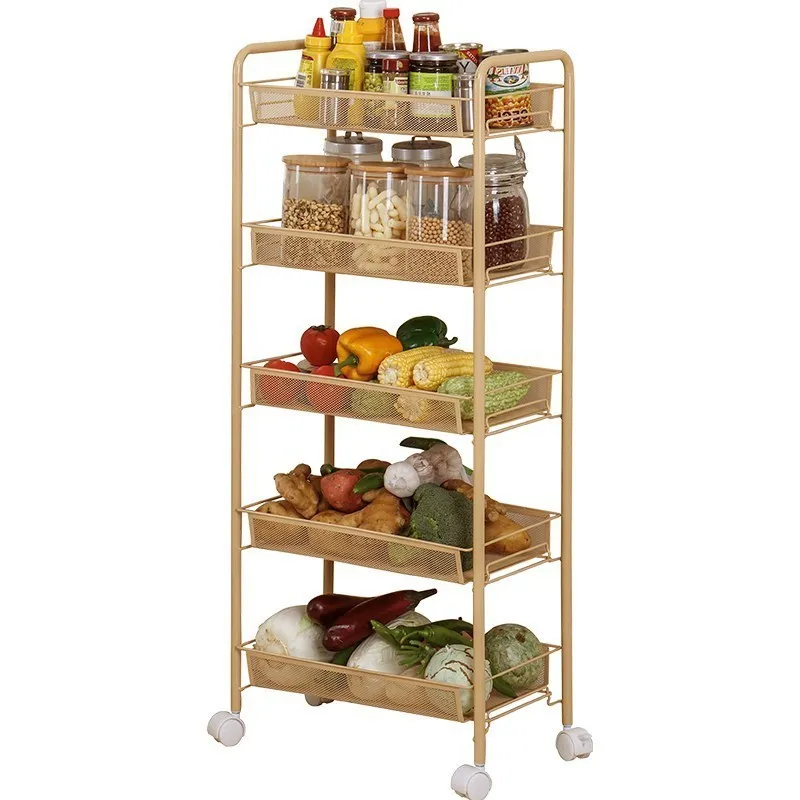 منظمة Almacenamiento Cocina Mensola Etagere دي Rangement Repisas مع عجلات المطبخ تخزين منظم Prateleira رف