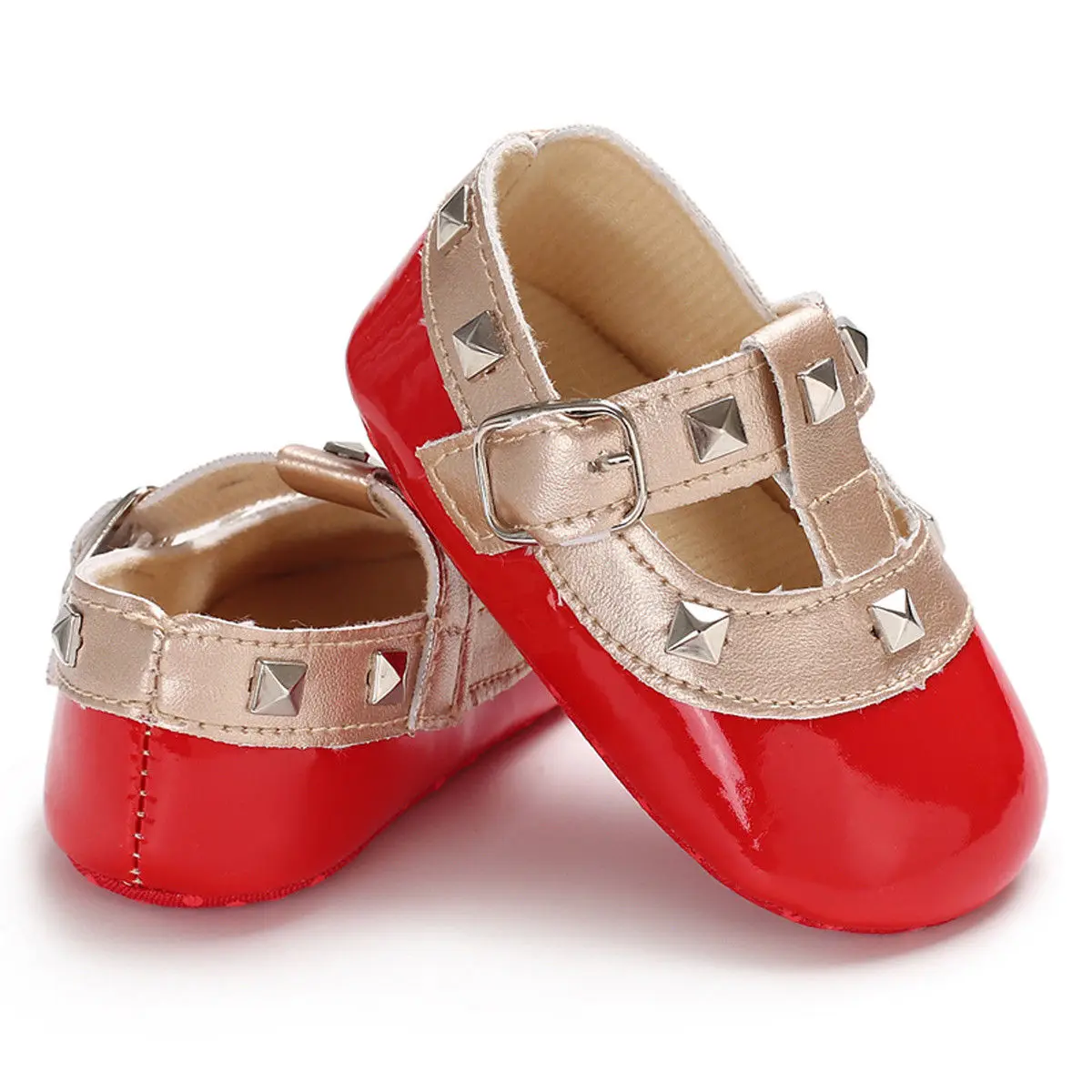 

New Arrivals Child Toddler Kids Baby Girl Princess Crown Shoes Moccasins Leather Prewalker Cute Crystal Bordered Soft Sole Shoes