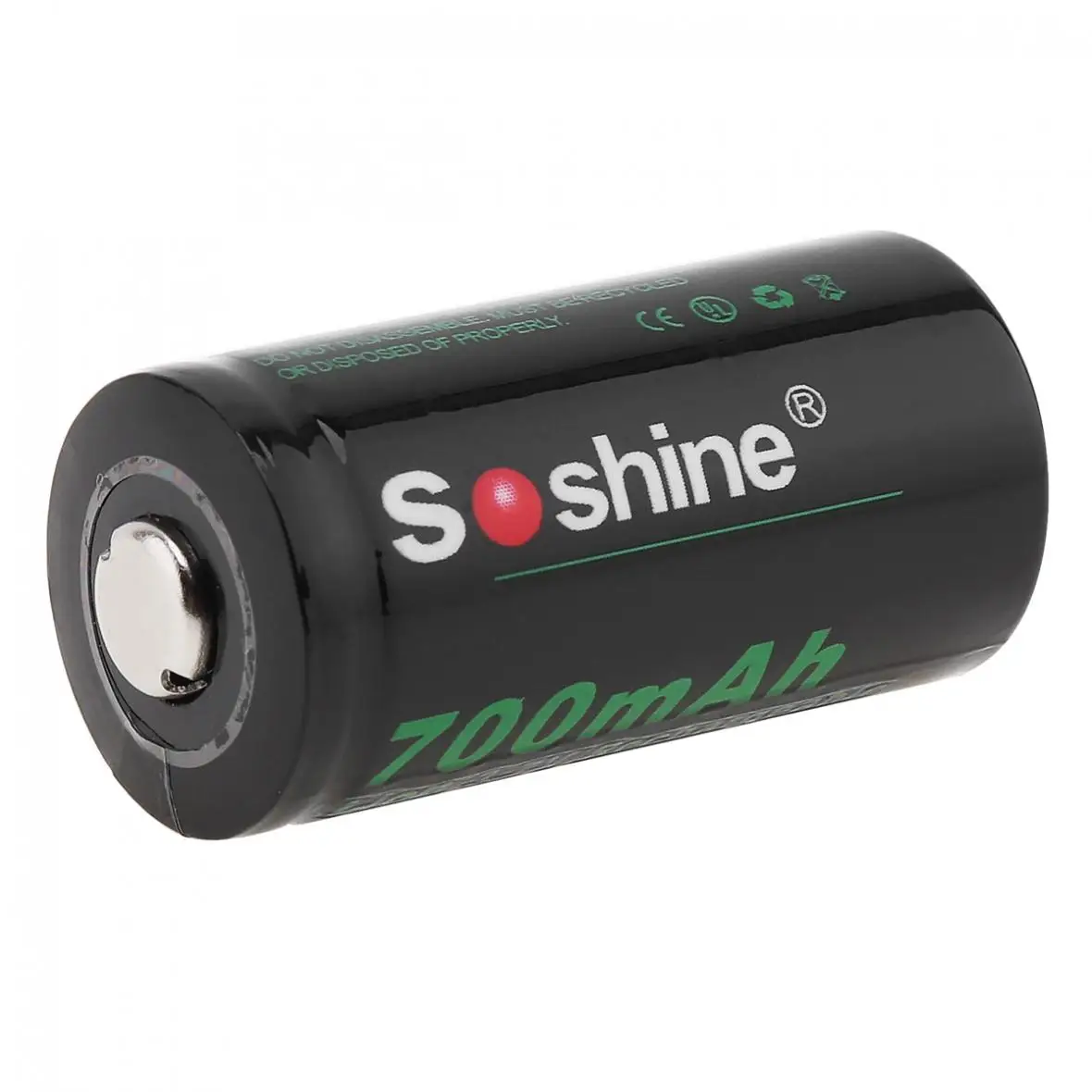 2 шт./компл. Soshine 3,7 V 16340 700mAh ионно-литиевая Перезаряжаемые Батарея RCR123 Li-Ion Батарея+ Батарея Чехол Коробка для хранения